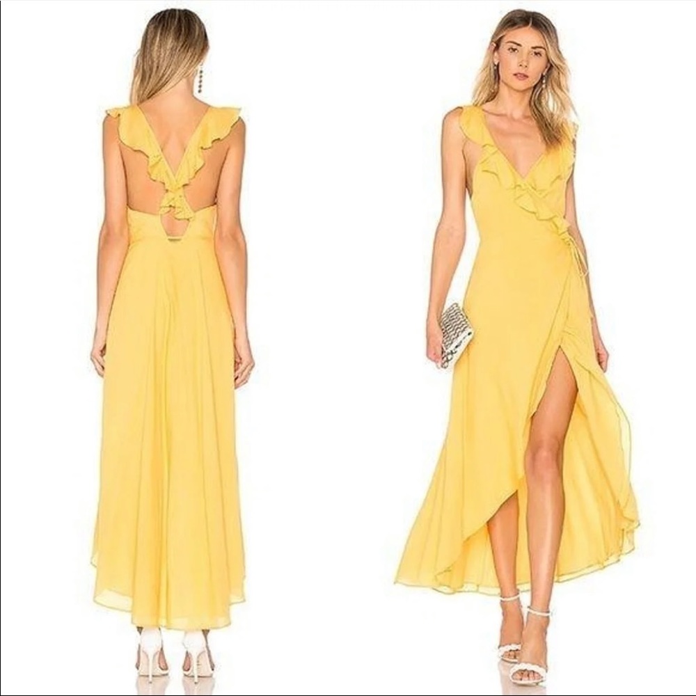 Privacy Please Yellow Ruffle Dress